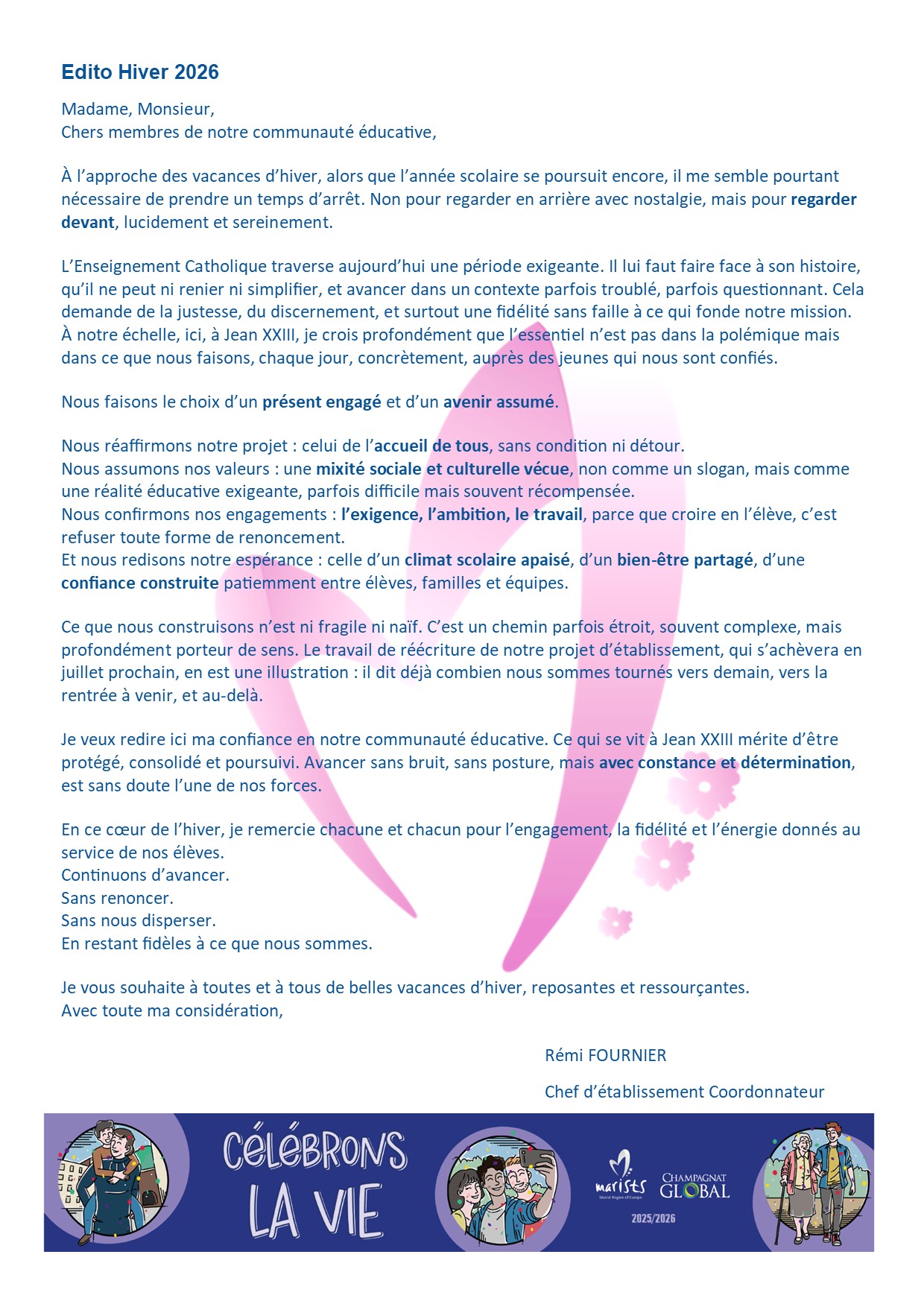 Visuel : Edito d'hiver 2026