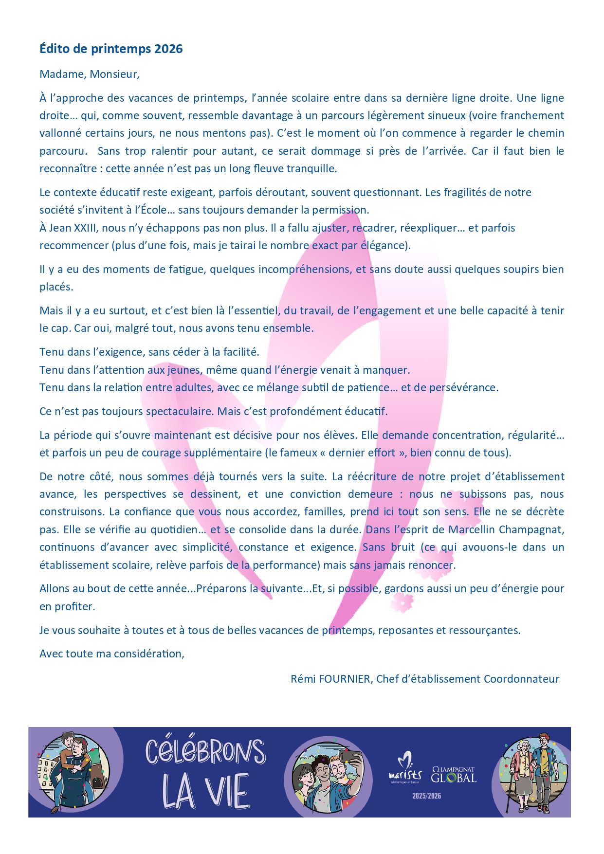 Visuel : Edito de Printemps 2026